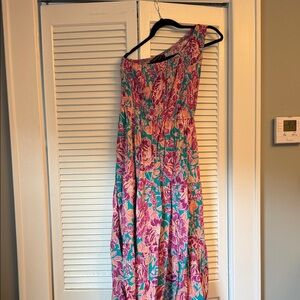 Floral One Shoulder Dress